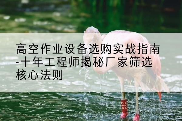 维西剪叉式升降机厂家-高空作业设备选购实战指南-十年工程师揭秘厂家筛选核心法则